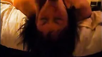 Homemade Rough Sex with Brunette Blowjobs, Gagging & Cumshots