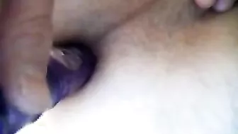 Homemade Anal Bisexual Amateur with Glass Dildo & Masturbation