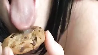 German Girlfriend Homemade Sucking & Swallowing Blowjob with Big Tits and Cum Eating