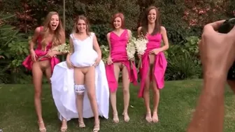 Bride Flashed Pussy and Her Maids too Bride Flashed Pussy and Her Maids too