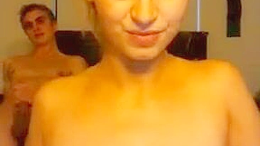 Blonde Swinger Threesome Cumshot Facial Group Sex on Webcam