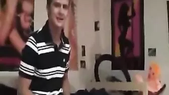 Homemade Lesbian Threesome Fuck Fest in College Dorm Room