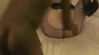 Interracial Gangbang with Fat BBW Wife and Cuckold Hubby