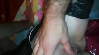 Amateur Threesome Gangbang with Stockings and Garters Amateur Threesome Gangbang with Stockings and Garters