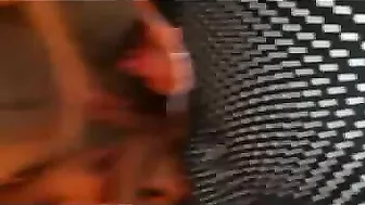 Amateur Threesome Gangbang with Stockings and Garters