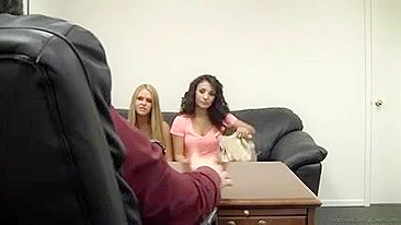 College Lesbian Teen Girlfriends' Homemade 3Some Amateur Group Sex