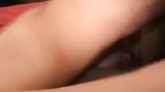 Brunette Amateur with Big Boobs Gets Gangbanged in Homemade Threesome