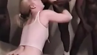 Interracial Gangbang MILF Slut Enjoys BBC and Big Cocks