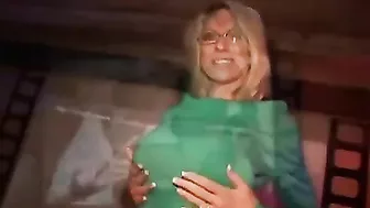 Blonde MILF Glasses & Legs in Amateur Orgy with Big Boobs