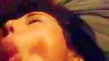 Homemade Threesome with Big Brunette Tits and Gangbang Action