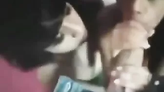 Amateur Threesome with Big Cocks and Blowjobs