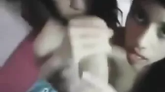 Amateur Threesome with Big Cocks and Blowjobs