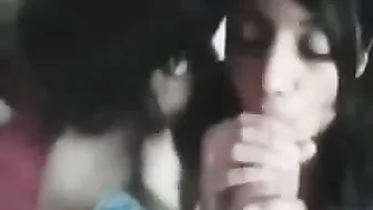 Amateur Threesome with Big Cocks and Blowjobs