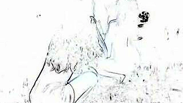 Blonde Lesbian Threesome in Public