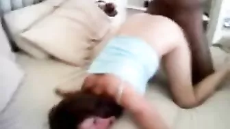 Interracial Cuckold Milf Threesome with Big BBC and Swallowing