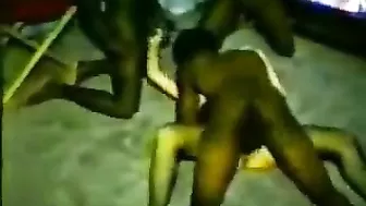 Interracial Gangbang with Big Tit MILF and Cuckold Hubby