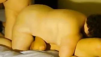 Chubby MILF Wife Gangbang with Lesbian Swingers