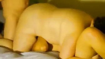 Chubby MILF Wife Gangbang with Lesbian Swingers