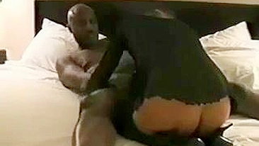 Interracial Wife Double Filled with BBC in Amateur Homemade Threesome