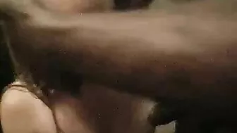 Interracial Threesome with Black MILF & Cuckold Hubby