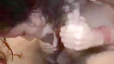 Amateur Ebony Threesome Blowjob Sucking Group Sex