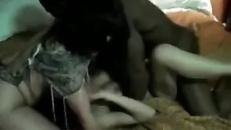 Interracial MILFs' Gangbang Orgy with Big BBCs and Black Cocks