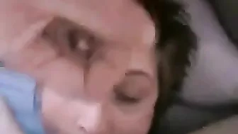 Amateur Swinger Threesome with Bisexual Lesbian Cumshot Facials