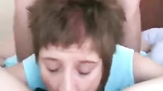 Amateur Swinger Threesome with Bisexual Lesbian Cumshot Facials