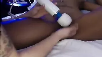 Asian College Lesbian Threesome with Cum Swallowed