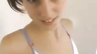 Redhead Teen with Small Tits in Amateur Threesome Cumshot Facial Gangbang