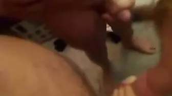 Amateur French Wife Gangbang Threesome Blowjob in Homemade Porn