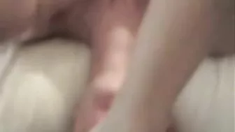 Skinny MILF Small Tits in Amateur Threesome Gangbang