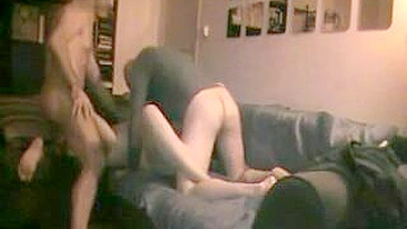 Homemade Gangbang with Well-Hung Stud and Amateur Threesome