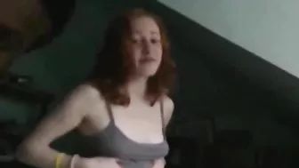 Redhead College Girl Interracial Gangbang Threesome