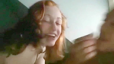 Redhead College Girl Interracial Gangbang Threesome