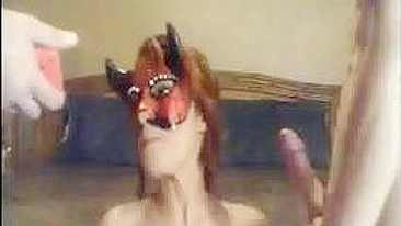 Redhead MILF Swinger Gives Blowjob in Amateur Threesome