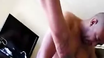 Interracial MILF Gangbang with Two Black Cocks