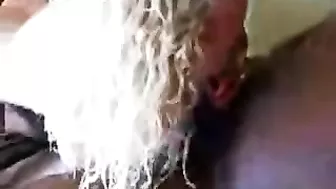 Interracial MILF Gangbang with Two Black Cocks