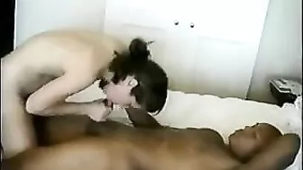 Interracial Gangbang Threesome with Big Cocks and Double Penetration