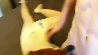 Redhead MILF Swinger Wife Double Blow with Amateur BJ and Cuckold Hubby