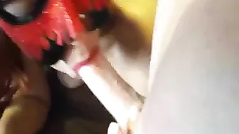 Redhead MILF Swinger Wife Double Blow with Amateur BJ and Cuckold Hubby