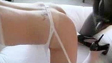 British Blonde MILF Gets Gangbanged in Hotel Threesome with BBC and Garters
