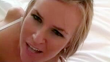 British Blonde MILF Gets Gangbanged in Hotel Threesome with BBC and Garters