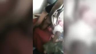 Amateur Ebony Gangbang Threesome - Homemade Black Spitroast