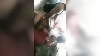 Amateur Ebony Gangbang Threesome - Homemade Black Spitroast