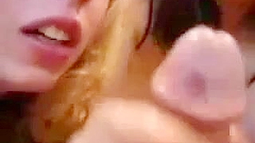 College Teens' Homemade Threesome with Blowjobs and Cumshots