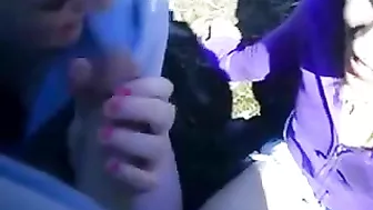 College Teens' Amateur Threesome with Big Cocks and Blowjobs