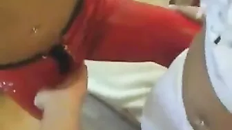 Blondes' Threesome Cumshot Facial Amateur Group Sex