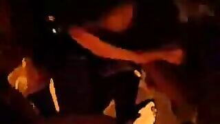 Brunette Threesome Gangbang - Amateur Group Sex Homemade Video