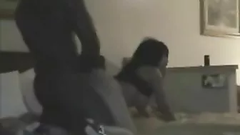 Interracial Gangbang Threesome with Asian Party Girl Spitroasted by Blacks